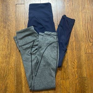 Athleta Legging Bundle Size XS - 2 pair Grey and Navy